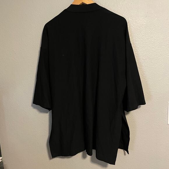 Eileen Fisher Womens Long Blazer Size Medium Black Viscose Stretch Open Normcore - Picture 4 of 7